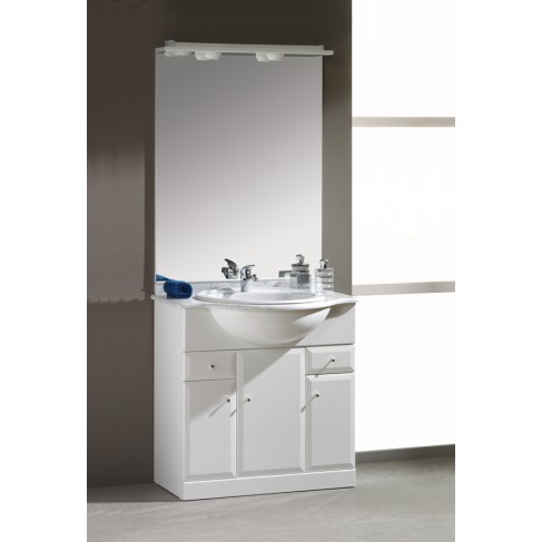 Mueble Auxiliar de Baño Clásico 2 Puertas Bisel